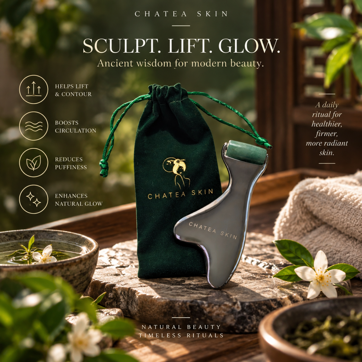 Gua Sha GlowSculpt Duo Tool