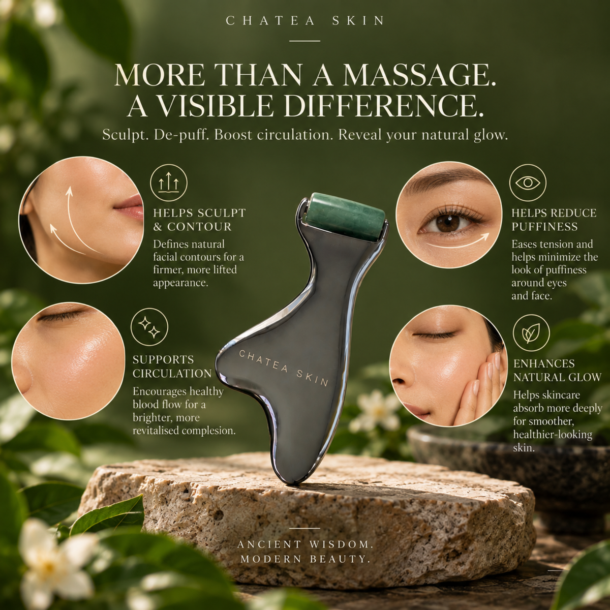 Gua Sha GlowSculpt Duo Tool